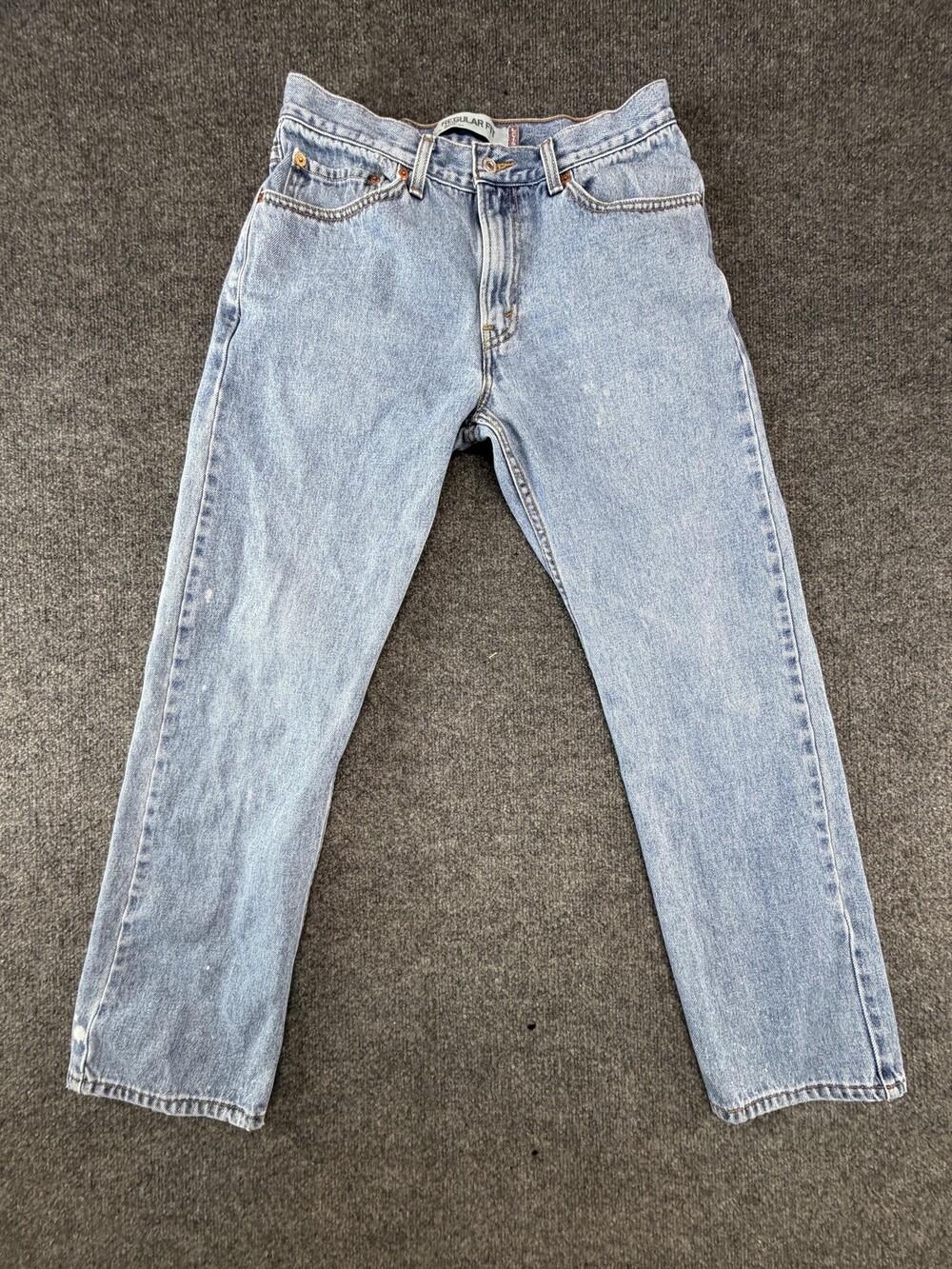 Vtg Made in Hong Kong Levis 505 Jeans Mens 31x30 Blue Light Wash Straight Denim